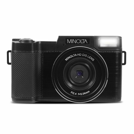 MINOLTA MND30 4x Digital Zoom 30 MP/2.7K Quad HD Digital Camera Black MND30-BK